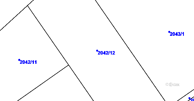 Parcela st. 2042/12 v KÚ Frenštát pod Radhoštěm, Katastrální mapa