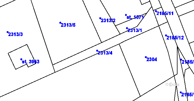 Parcela st. 2313/4 v KÚ Frenštát pod Radhoštěm, Katastrální mapa