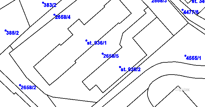Parcela st. 2658/5 v KÚ Frenštát pod Radhoštěm, Katastrální mapa