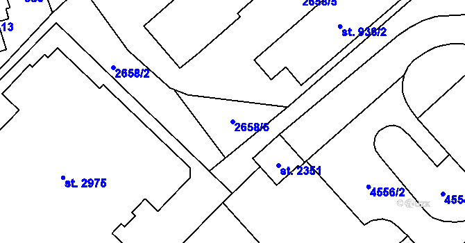 Parcela st. 2658/6 v KÚ Frenštát pod Radhoštěm, Katastrální mapa