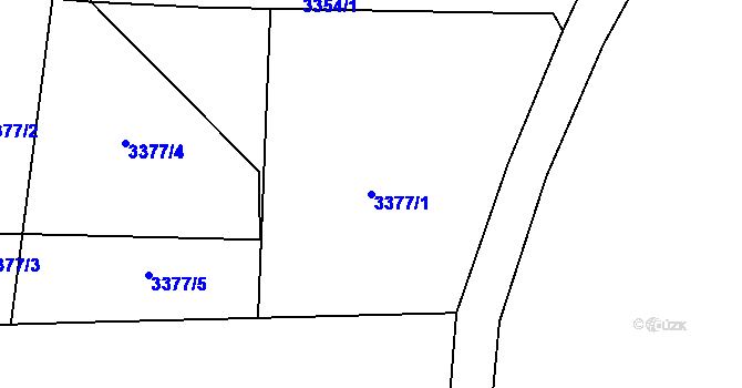 Parcela st. 3377/1 v KÚ Frenštát pod Radhoštěm, Katastrální mapa