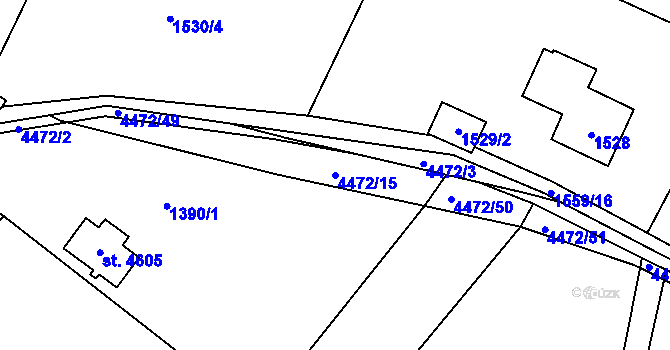 Parcela st. 4472/15 v KÚ Frenštát pod Radhoštěm, Katastrální mapa