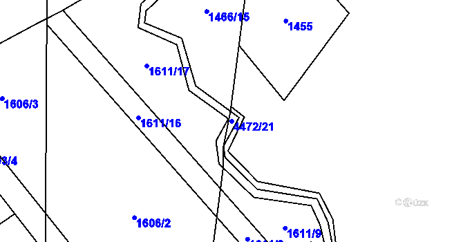 Parcela st. 4472/21 v KÚ Frenštát pod Radhoštěm, Katastrální mapa