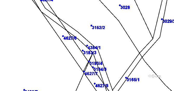 Parcela st. 4384/1 v KÚ Frenštát pod Radhoštěm, Katastrální mapa