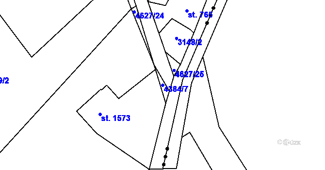 Parcela st. 4384/7 v KÚ Frenštát pod Radhoštěm, Katastrální mapa