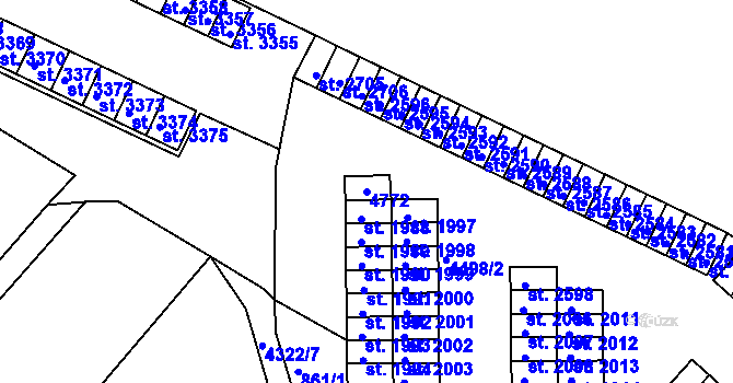 Parcela st. 4772 v KÚ Frenštát pod Radhoštěm, Katastrální mapa