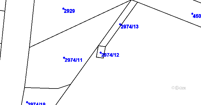 Parcela st. 2974/12 v KÚ Frenštát pod Radhoštěm, Katastrální mapa