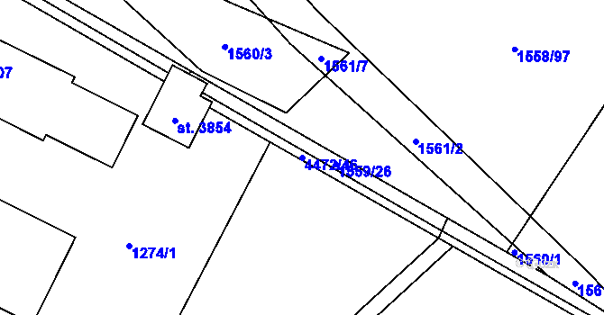 Parcela st. 4472/46 v KÚ Frenštát pod Radhoštěm, Katastrální mapa