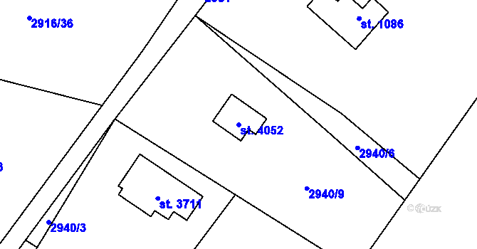 Parcela st. 4052 v KÚ Frenštát pod Radhoštěm, Katastrální mapa