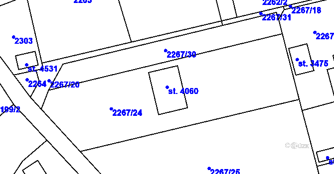 Parcela st. 4060 v KÚ Frenštát pod Radhoštěm, Katastrální mapa