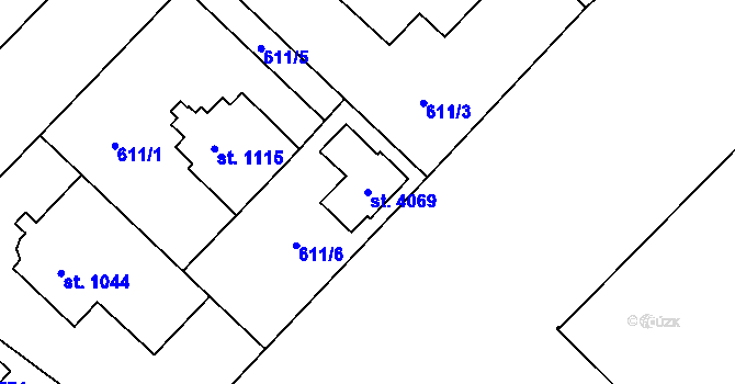 Parcela st. 4069 v KÚ Frenštát pod Radhoštěm, Katastrální mapa