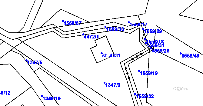Parcela st. 4131 v KÚ Frenštát pod Radhoštěm, Katastrální mapa