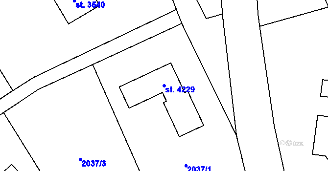 Parcela st. 4229 v KÚ Frenštát pod Radhoštěm, Katastrální mapa