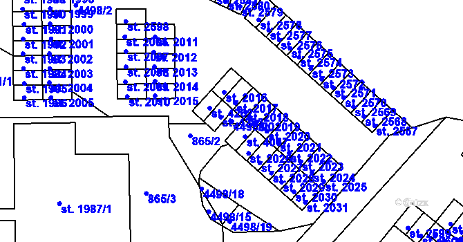 Parcela st. 4498/20 v KÚ Frenštát pod Radhoštěm, Katastrální mapa