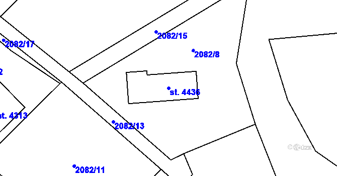 Parcela st. 4436 v KÚ Frenštát pod Radhoštěm, Katastrální mapa