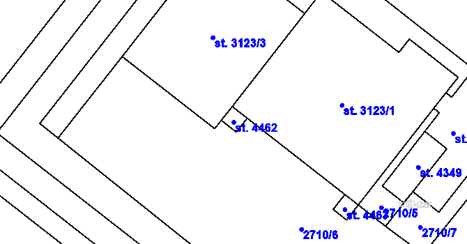 Parcela st. 4462 v KÚ Frenštát pod Radhoštěm, Katastrální mapa