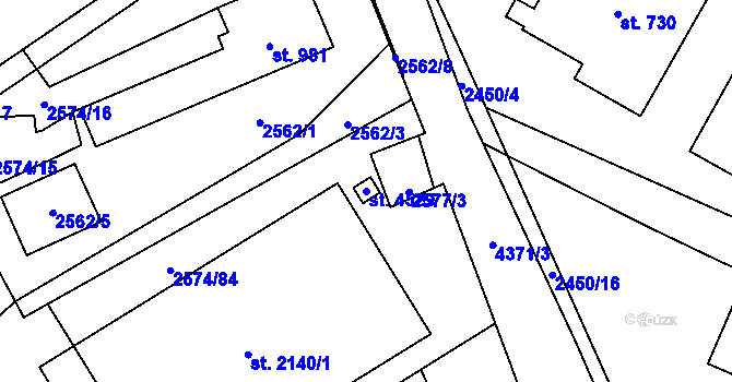 Parcela st. 4529 v KÚ Frenštát pod Radhoštěm, Katastrální mapa
