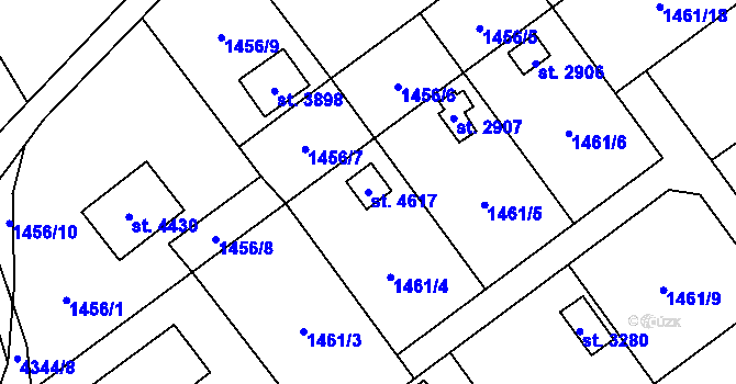 Parcela st. 4617 v KÚ Frenštát pod Radhoštěm, Katastrální mapa