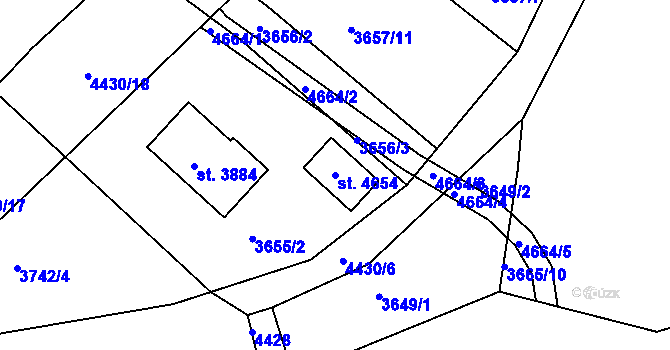 Parcela st. 4654 v KÚ Frenštát pod Radhoštěm, Katastrální mapa