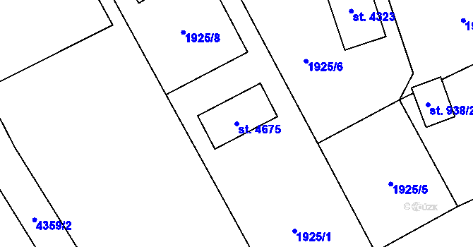 Parcela st. 4675 v KÚ Frenštát pod Radhoštěm, Katastrální mapa