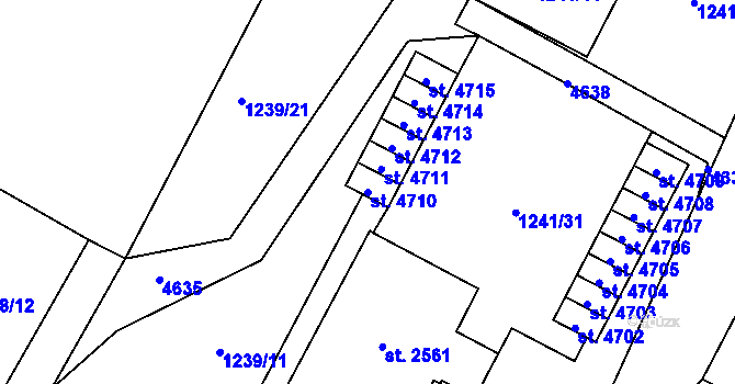 Parcela st. 4710 v KÚ Frenštát pod Radhoštěm, Katastrální mapa