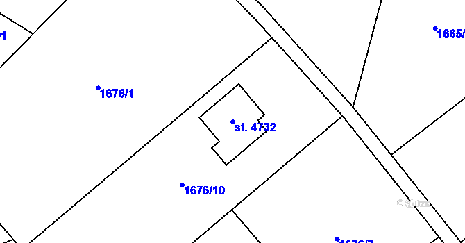 Parcela st. 4732 v KÚ Frenštát pod Radhoštěm, Katastrální mapa