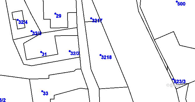Parcela st. 36 v KÚ Fryčovice, Katastrální mapa