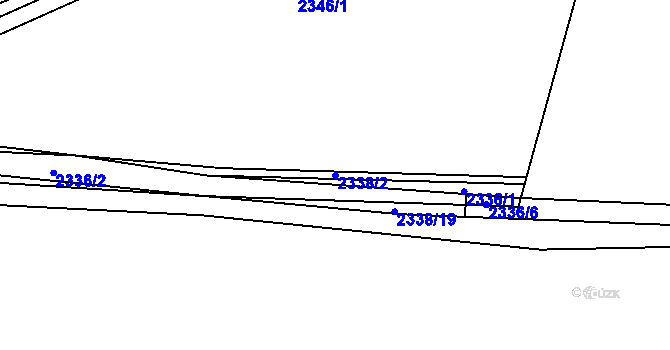 Parcela st. 2338/2 v KÚ Fryčovice, Katastrální mapa
