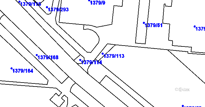 Parcela st. 1379/113 v KÚ Místek, Katastrální mapa