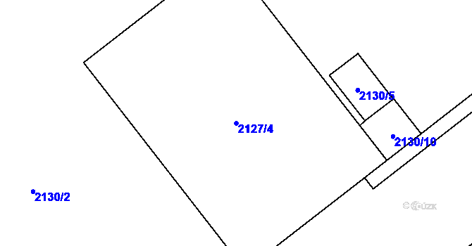 Parcela st. 2127/4 v KÚ Místek, Katastrální mapa