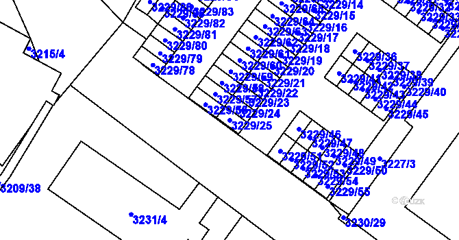 Parcela st. 3229/25 v KÚ Místek, Katastrální mapa