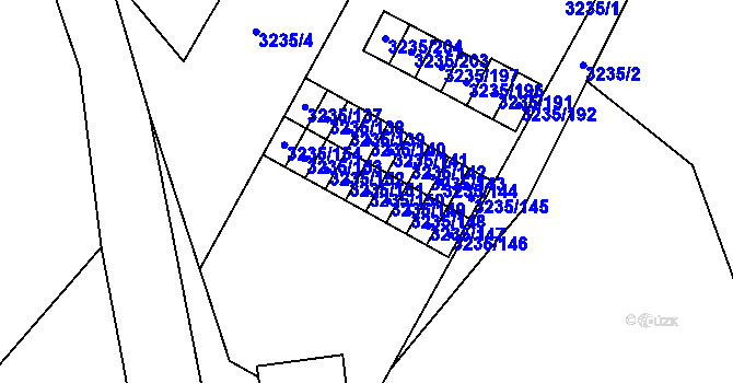 Parcela st. 3235/150 v KÚ Místek, Katastrální mapa