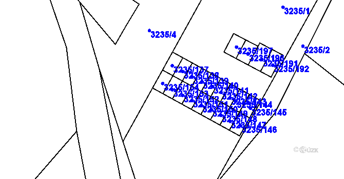 Parcela st. 3235/153 v KÚ Místek, Katastrální mapa