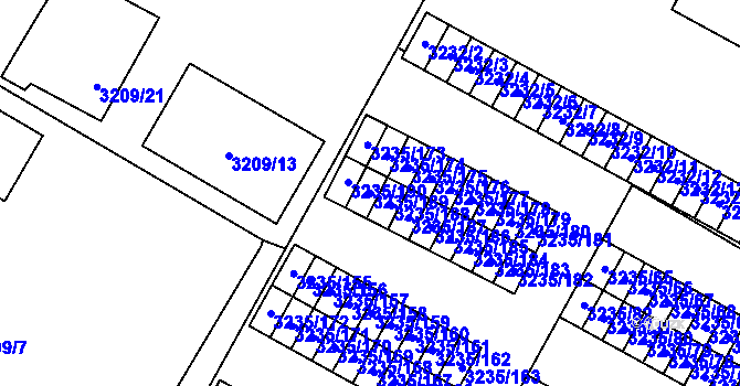 Parcela st. 3235/189 v KÚ Místek, Katastrální mapa