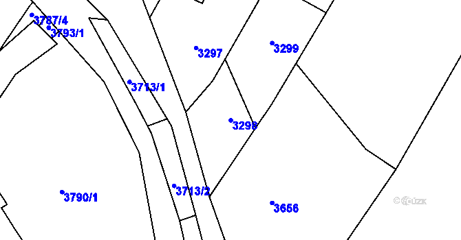 Parcela st. 3298 v KÚ Místek, Katastrální mapa