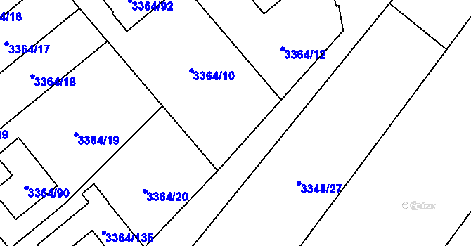 Parcela st. 3364/118 v KÚ Místek, Katastrální mapa