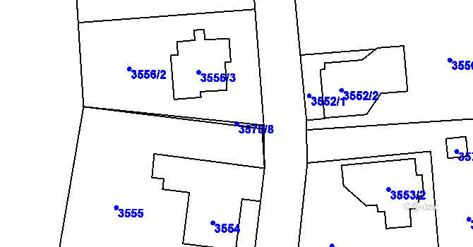 Parcela st. 3570/8 v KÚ Místek, Katastrální mapa