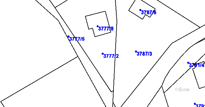 Parcela st. 3777/2 v KÚ Místek, Katastrální mapa