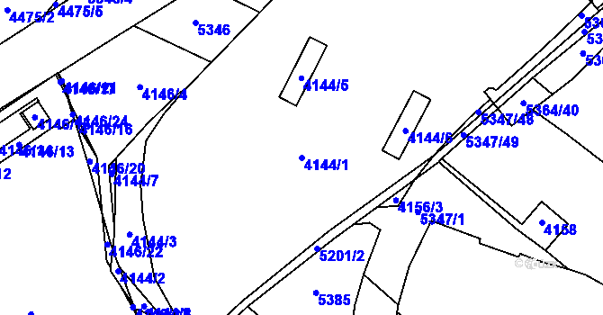 Parcela st. 4144/1 v KÚ Místek, Katastrální mapa