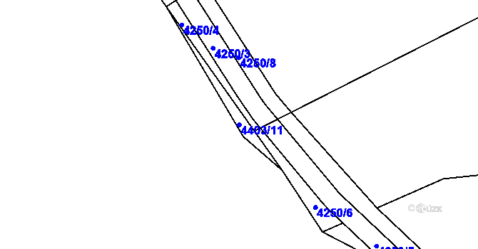 Parcela st. 4403/11 v KÚ Místek, Katastrální mapa