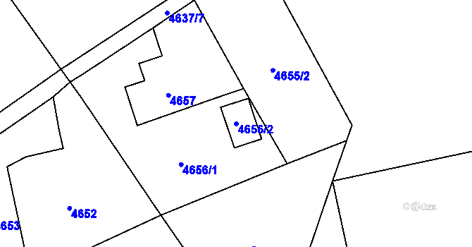 Parcela st. 4656/2 v KÚ Místek, Katastrální mapa