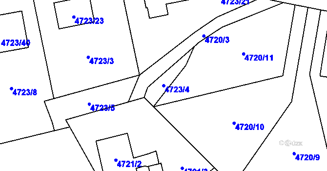Parcela st. 4723/4 v KÚ Místek, Katastrální mapa