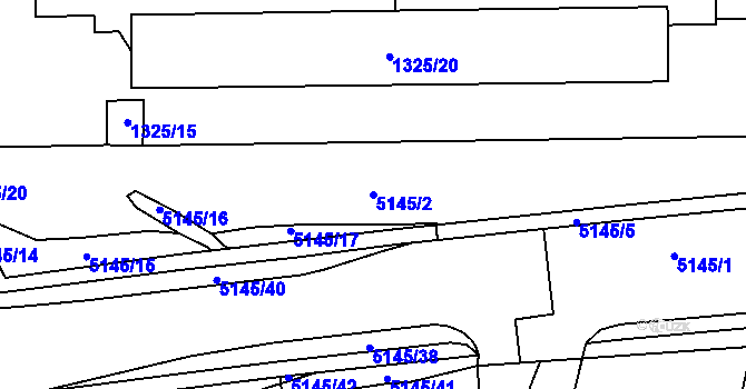 Parcela st. 5145/2 v KÚ Místek, Katastrální mapa