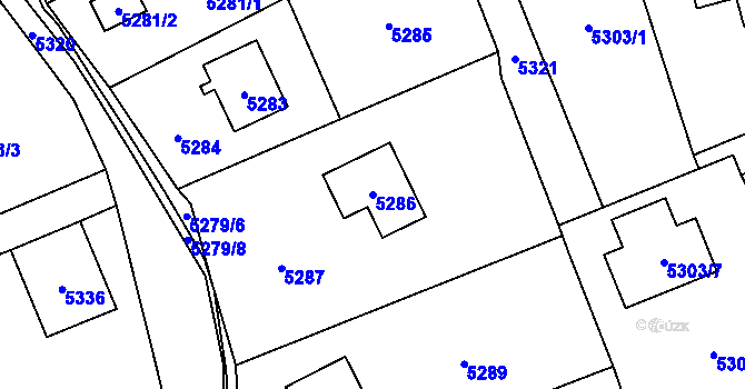 Parcela st. 5286 v KÚ Místek, Katastrální mapa