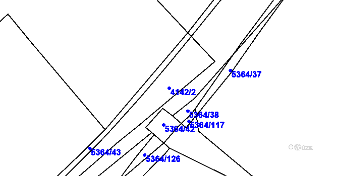 Parcela st. 4142/2 v KÚ Místek, Katastrální mapa