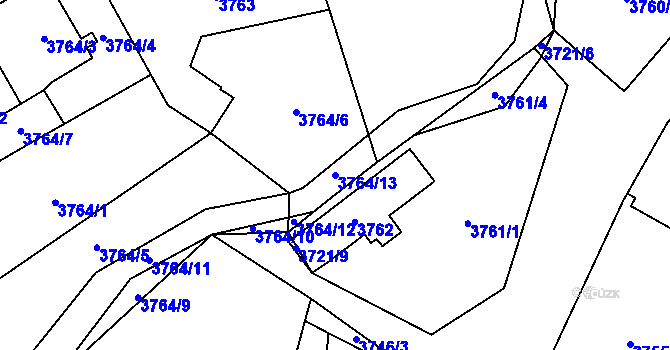 Parcela st. 3764/13 v KÚ Místek, Katastrální mapa