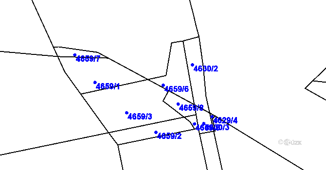 Parcela st. 4659/6 v KÚ Místek, Katastrální mapa