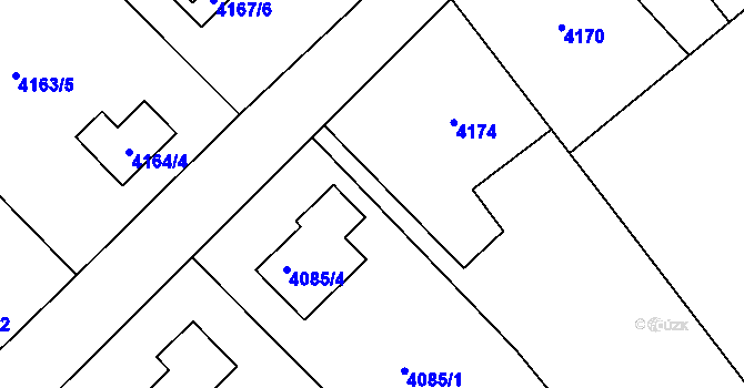 Parcela st. 4085/3 v KÚ Místek, Katastrální mapa