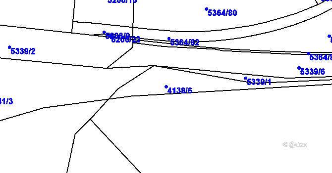 Parcela st. 4138/6 v KÚ Místek, Katastrální mapa
