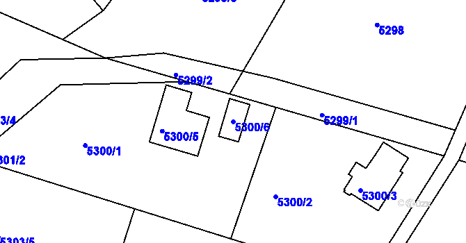 Parcela st. 5300/6 v KÚ Frýdek, Katastrální mapa